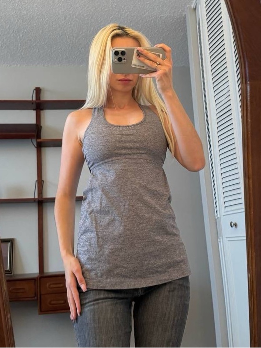 lululemon athletica Heather Grey Racerback Tank